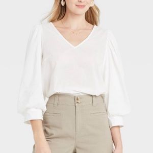 A New Day puff sleeve blouse